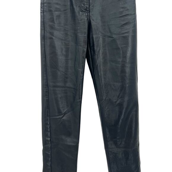 Aritzia Wilfred The Melina Pant Faux Vegan Leather High Waist Black Size 0 - Picture 6 of 13